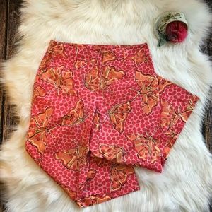 Lilly Pulitzer Cha Cha Pink Orange Butterfly Capri